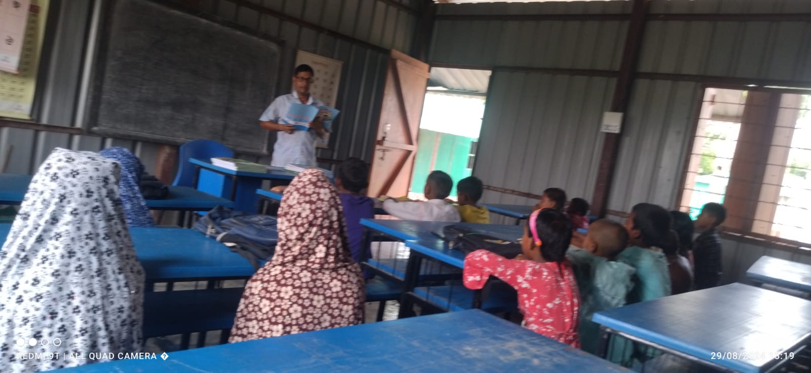 Teaching is going on with one teacher