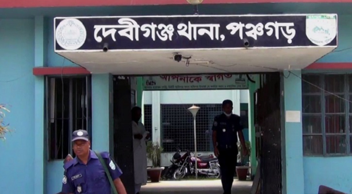 A woman died in a road accident in Panchagarh, Debiganj upazila