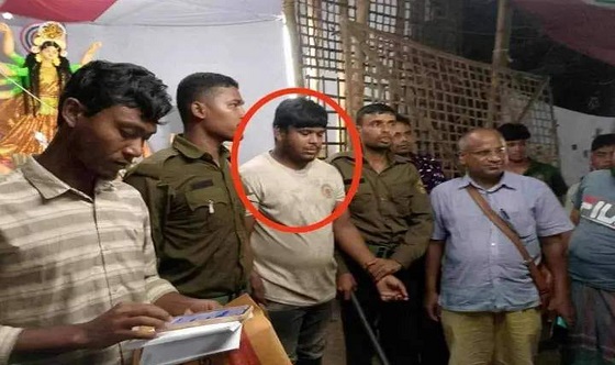 পূজা মন্ডপে হামলা করতে এসে যুবক আটক