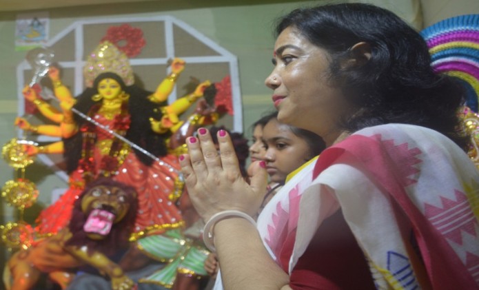 Today is Maha Saptami of Patbari Durgotsavam in Benapole