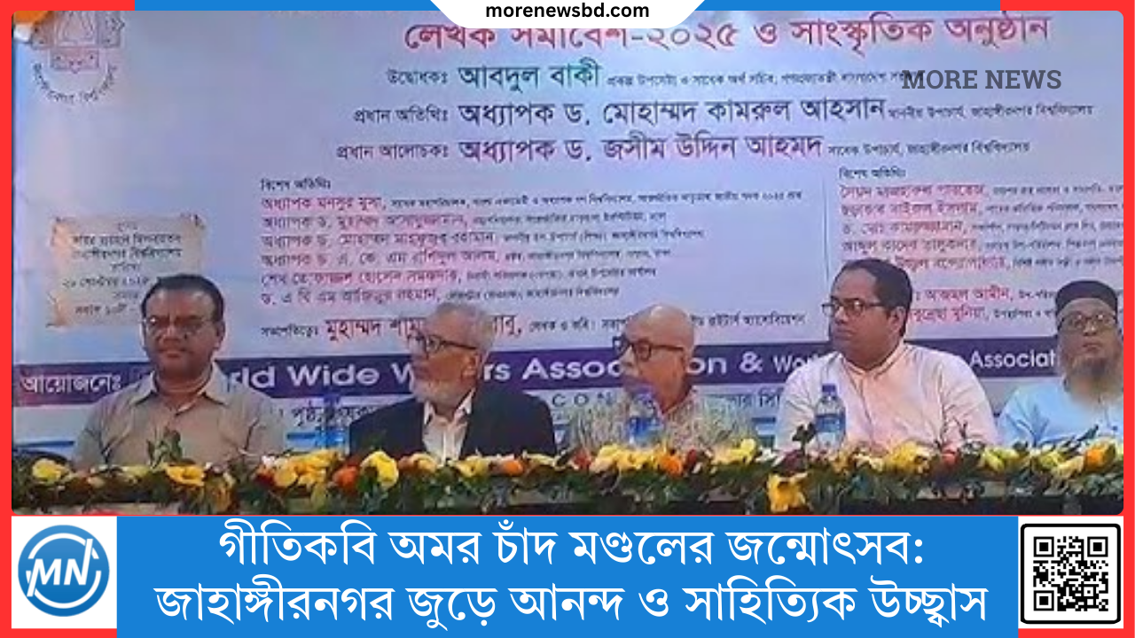 গীতিকবি অমর চাঁদ মণ্ডলের জন্মোৎসব: জাহাঙ্গীরনগর জুড়ে আনন্দ ও সাহিত্যিক উচ্ছ্বাস
