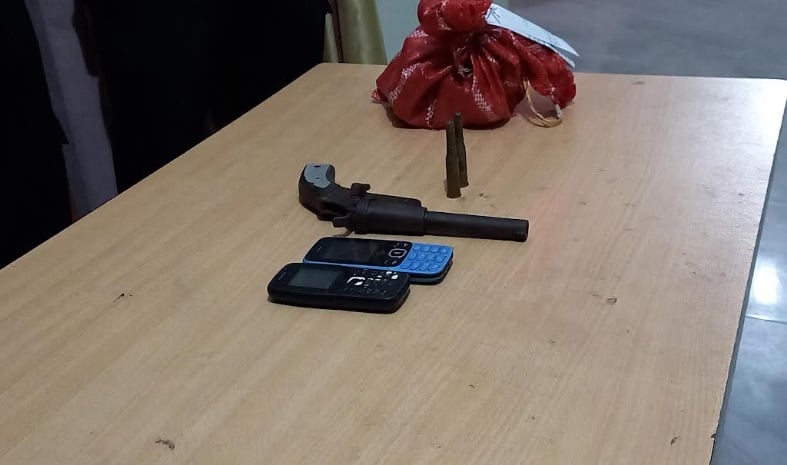 Pistol, bullets and phencidyl seized in Atwari