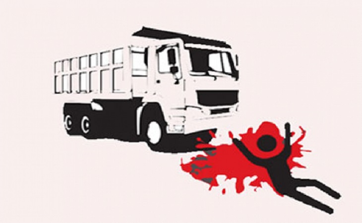 A female teacher was killed and her husband injured in a truck accident in Panchagarh