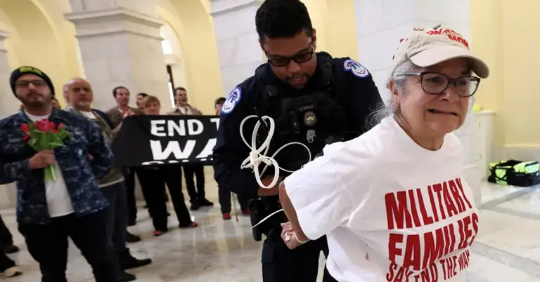 ইরান যুদ্ধের প্রতিবাদে ওয়াশিংটনে সাবেক মার্কিন সেনাসহ গ্রেপ্তার ৬২ জন