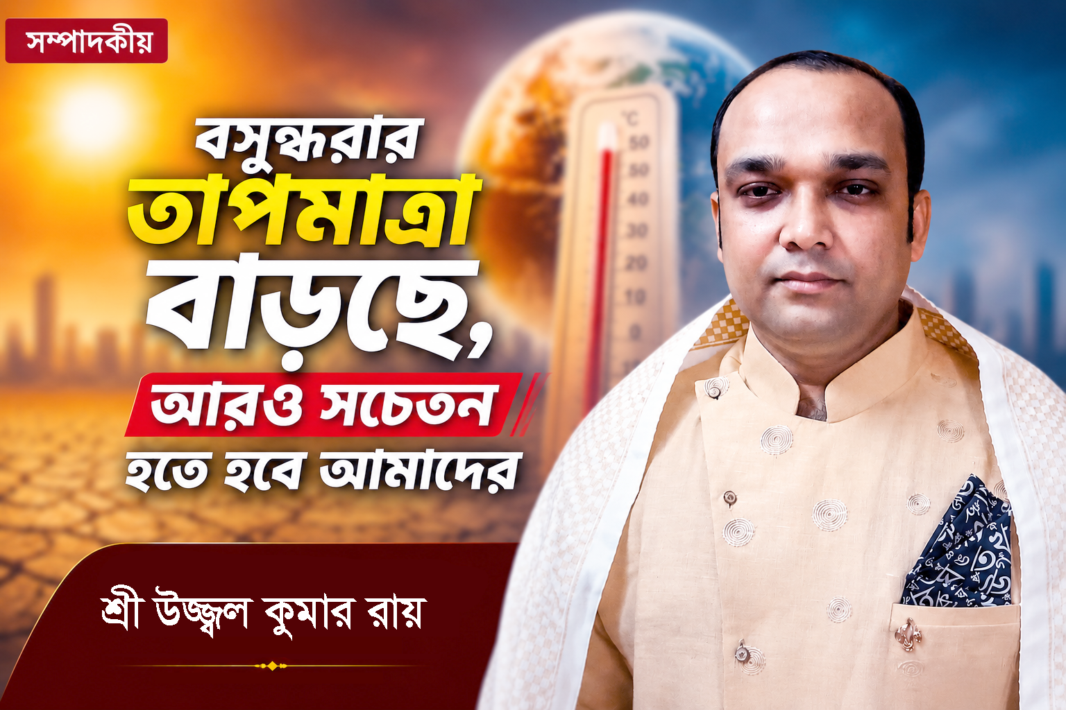 বসুন্ধরার তাপমাত্রা বাড়ছে, আরও সচেতন হতে হবে আমাদের